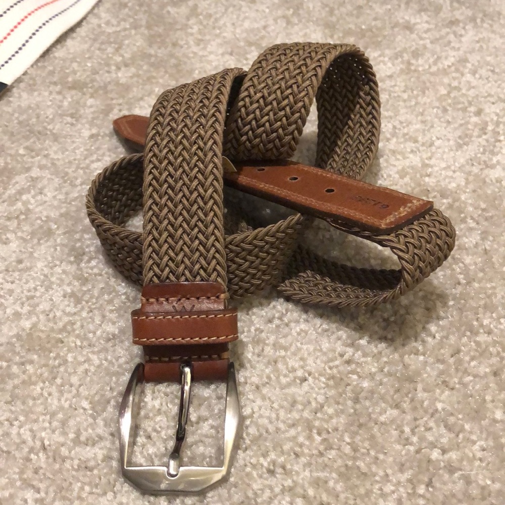 Brown Martin Dingman stretchy cloth belt
